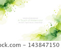 Abstract Watercolor Background with Organic Washes and Open Center Abstract Watercolor Background with Organic Washes and Open Center 143847150