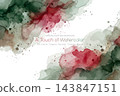 Earthy Abstract Watercolor Background with Layered Pigment Washes Earthy Abstract Watercolor Background with Layered Pigment Washes 143847151