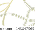 Wavy line art frame 143847565