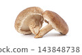 Fresh Shiitake Mushrooms Isolated on White Background for Culinary Cooking and Healthy Food Concepts 143848738