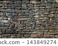 Rustic Stone Wall Texture Background 143849274