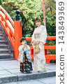 Shichi-Go-San (traditional Japanese rite of passage for children) - 3-year-old boy and his parent 143849369