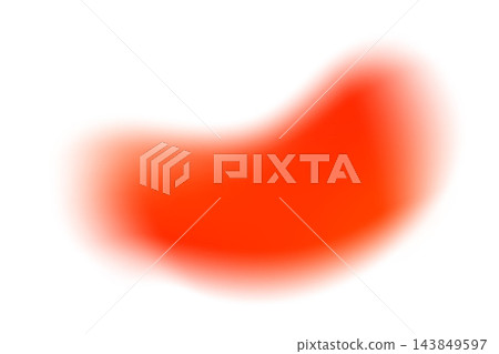 Blurry gradient red shape on white background. Abstract orange watercolor blob with fluid glowing and soft light gradation. Vector neon liquid transparent splash Blurry gradient red shape on white background. Abstract orange watercolor blob with fluid glowing and soft light gradation. Vector neon liquid transparent splash 143849597