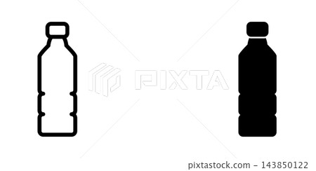 Plastic bottle icon design template Plastic bottle icon design template 143850122