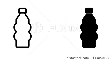 Plastic bottle icon design template Plastic bottle icon design template 143850127