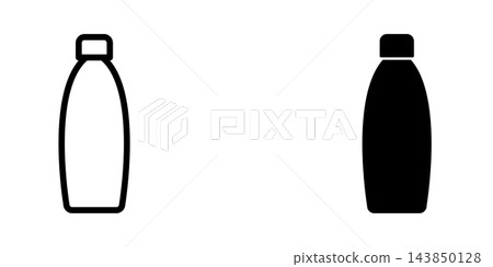 Plastic bottle icon design template Plastic bottle icon design template 143850128