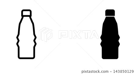 Plastic bottle icon design template Plastic bottle icon design template 143850129