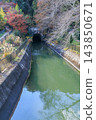 Autumn scenery of the Lake Biwa Canal (Yamashina Canal) and autumn leaves in Kyoto: East entrance of the second tunnel. 143850671