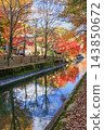 Autumn in Kyoto: Lake Biwa Canal (Yamashina Canal) and autumn leaves 143850672