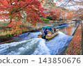 Autumn in Kyoto: Lake Biwa Canal (Yamashina Canal) and autumn leaves 143850676