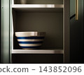 Baking bowl in home green cabinet 143852096