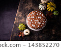Spooky Halloween cake with eyes 143852270