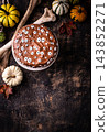 Spooky Halloween cake with eyes 143852271