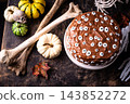 Spooky Halloween cake with eyes 143852272