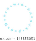簡約雪花圓形相框（淺藍色） 143853051