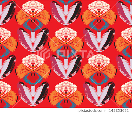 seamless pattern with butterflies 143853651