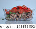Close up of homemade bean and tomato salad 143853692