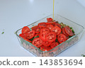 Close up of homemade bean and tomato salad 143853694