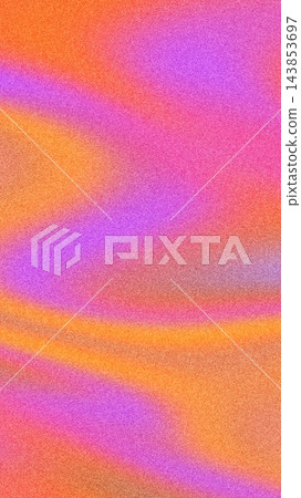 Abstract Magenta and Orange Grainy Gradient - Energetic DJ Rave Poster Background 143853697