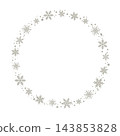 簡約雪花圓形相框（灰色） 143853828