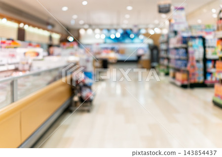 超市的背景,讓人聯想到食品銷售和消費。 超市的背景,讓人聯想到食品銷售和消費。 143854437
