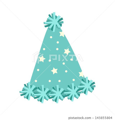 green party hat star illustration 143855804