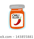 jar of chili powder seasoning illustration 143855881