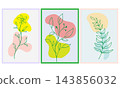 cute invitation card with cute flower templates 143856032