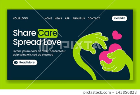 Social Media Landing Page Template for International Human Solidarity Day 143856828