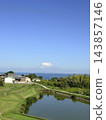 池塘、綠樹和藍天 143857146