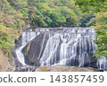秋天的色彩開始在茨城縣醍醐町的袋田瀑布顯現——袋田瀑布是日本三大著名瀑布之一。 143857459