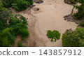 a small beach beside Li Phi Waterfall Lao 143857912