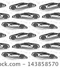 Vector Super Car seamless pattern 143858570
