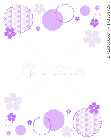 Purple Japanese-style frame with copy space 143858728