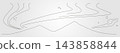 mount and aurora line art background 143858844
