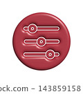 Setting icon design template 143859158
