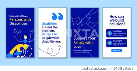 Flat Cartoon Social Media Story Template for International Day for Persons with Disabilities Flat Cartoon Social Media Story Template for International Day for Persons with Disabilities 143859162