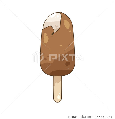 Illustration of chocolate ice cream bar Illustration of chocolate ice cream bar 143859274