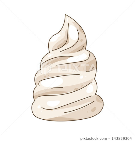 Illustration of ice cream swirl 143859304