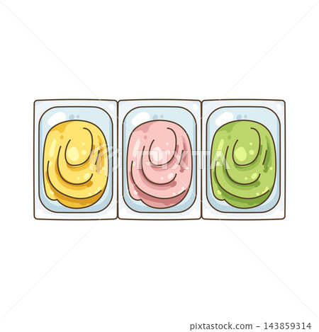 Illustration of ice cream display 143859314