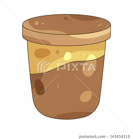 Illustration of ice cream tub Illustration of ice cream tub 143859318