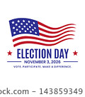 Election Day American Flag Design 143859349