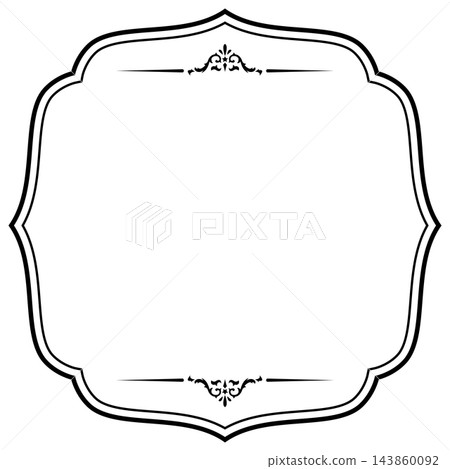 Antique/Vintage/Frame/Label/Square/Black/Illustration/Material 143860092