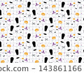 秋季背景素材傳單圖案 - 萬聖節 143861166