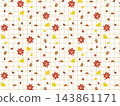 秋季背景素材傳單圖案 - 秋葉 143861171