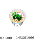 裙帶菜烏冬面的插圖 143861966