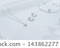 Pendant, earrings, bracelet, rhinestones 143862277