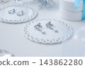 Earrings and studs, star design, rhinestones, gift image. 143862280