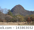Soma Mountain and the blue sky, where colors have begun to appear. 143863032