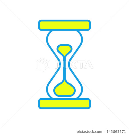 An icon illustration of an hourglass showing the passage of time. An icon illustration of an hourglass showing the passage of time. 143863571